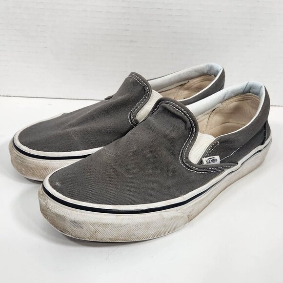 Classic Vans Gray Slip-On Sneakers - Picture 2 of 5